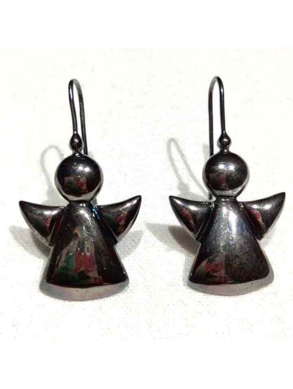 ANGEL CHERUB STERLING LARGE HOOK EARRING